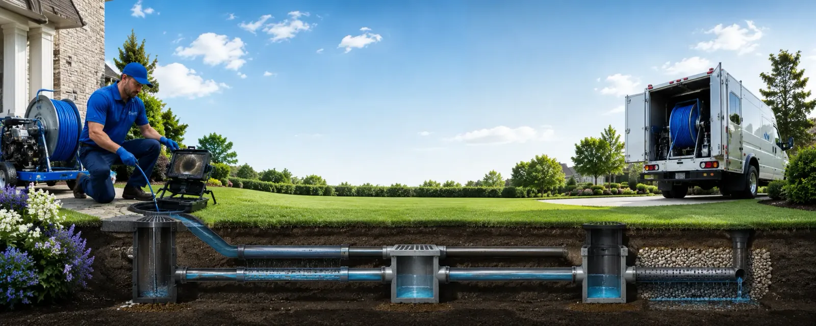 Outdoor drain cleaning information for Kamrar, IA